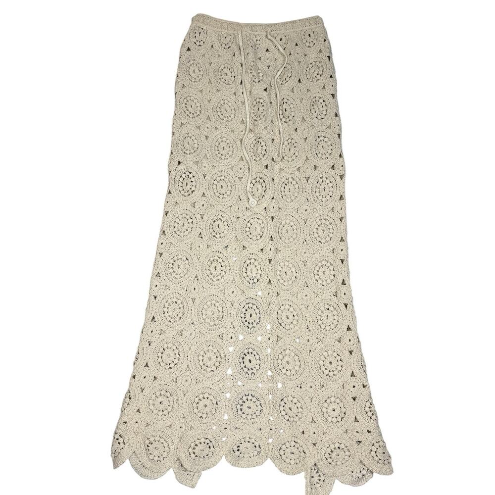 Solitaire Womens Size M Crochet Maxi Skirt
